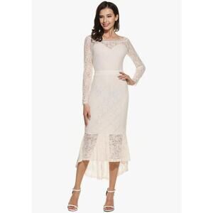 Lace Boatneck Fishtail Dress- Size 14-16